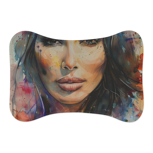 "Kim K Watercolor Pet Mat: Chic & Trendy"