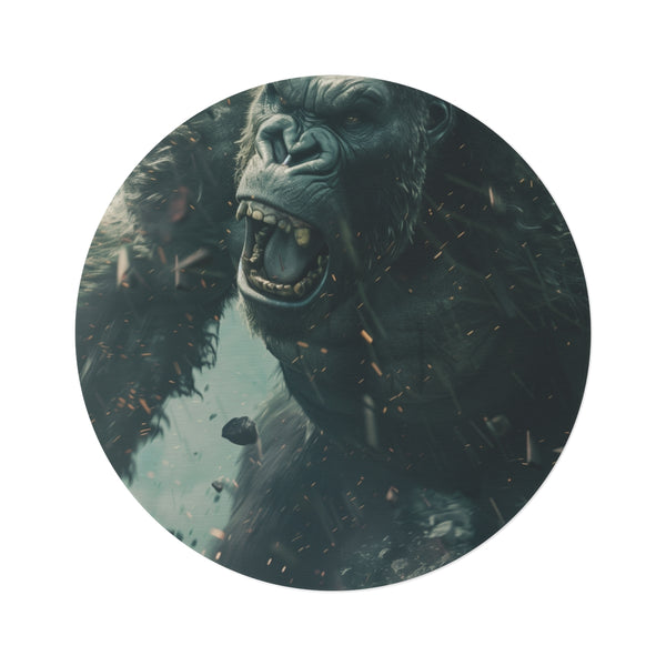 "King Kong Round Rug: Gorilla-sized Style"