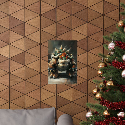 King of Koopas Bowser's Reign Matte Paper Poster 12" x 18"