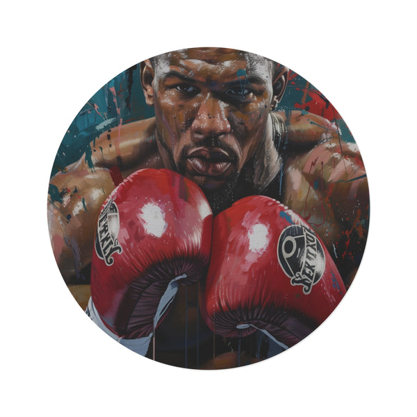 "Knockout Anthony Joshua Round Rug"