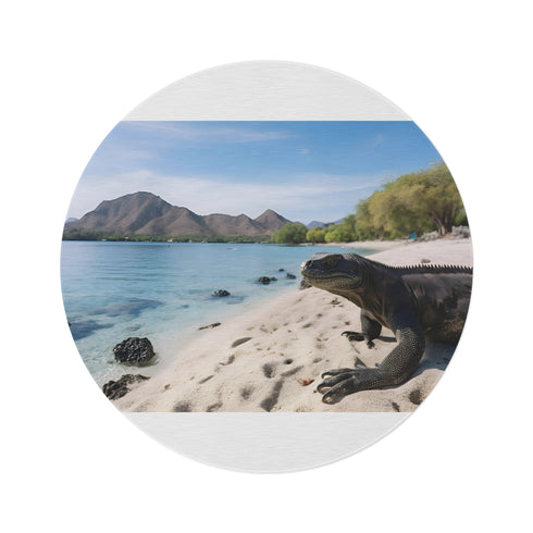 "Komodo Kingdom Round Rug: Wild Indonesia Decor"