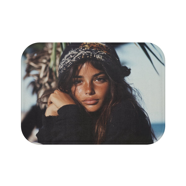 "Kookaburra6149 Bokeh Bath Mat: Luxury for Your Feet"