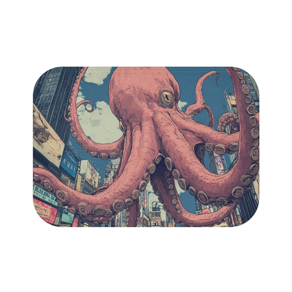 Kraken Cephalopod Bath Mat: Mythical Japanese Monster-inspired Luxury