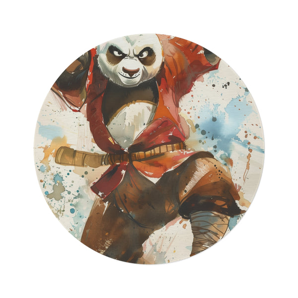 "Kung Fu Panda Round Rug: Transform Your Space!"