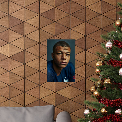 Kylian Mbappe poster showcasing speed, skill, and passion on matte paper.