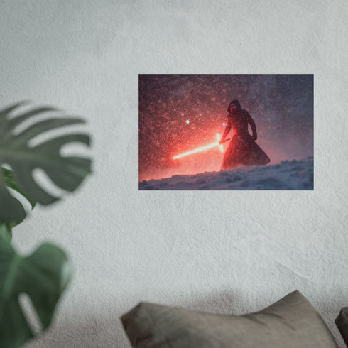 Kylo Ren Snow Portrait Poster
