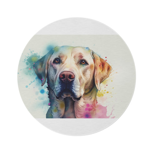 "Labrador Love Round Rug: A Paw-sitively Charming Addition!"