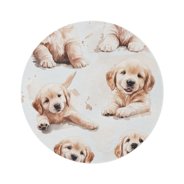Labrador Puppies Round Rug - Bring Puppy Love into Your Home!