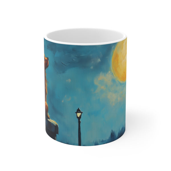 "Lady and the Mug: A Whimsical Morning Delight"