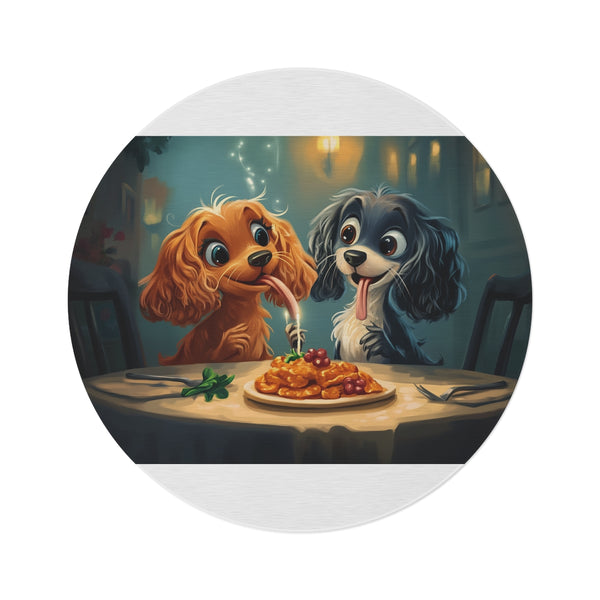 "Lady & the Tramp Circle Rug"