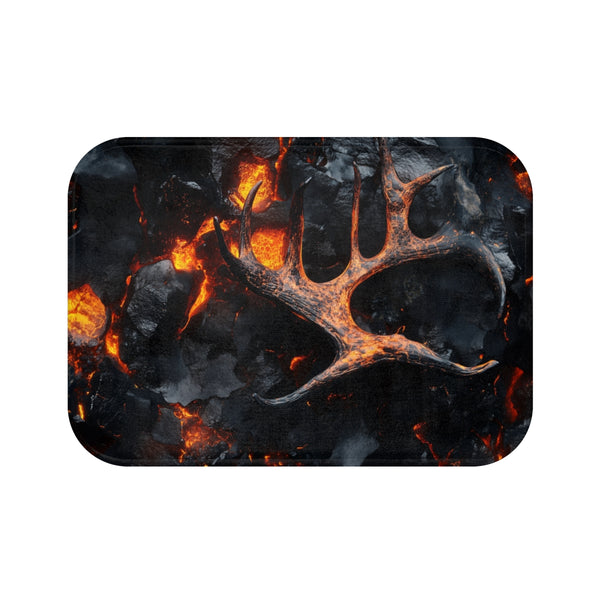 "Lava Antlers Cosmic Deer Bath Mat"