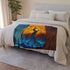 Lava Lamp Shaped Like Tree of Life Plush Fleece Throw Blanket