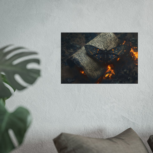 Lava Moth on Burning Scroll