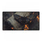 Lava Moth Resting on Burning Scroll — XL & XXL Desk Mat — Full Top-Down Artwork View