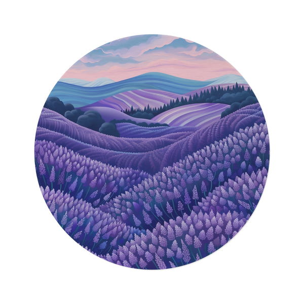 "Lavender Dreams Round Rug"