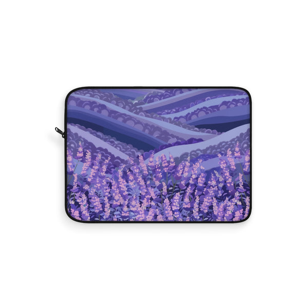"Lavender Fields Laptop Sleeve: Stylish Protection for Your Tech"