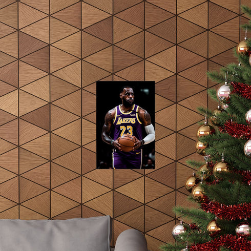 LeBron James Basketball Superstar Matte Poster 12" x 18".