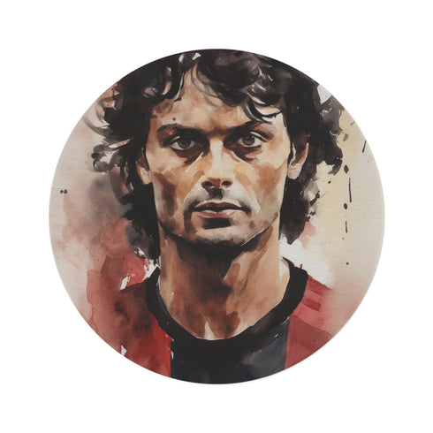 "Legendary Defender Round Rug: Paolo Maldini"