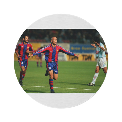 "Legendary Ronaldo Barcelona Round Rug"