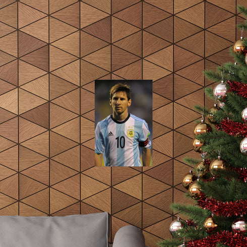 Leo Messi Pride of Argentina soccer legend poster 12x18 matte paper.