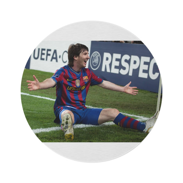 "Leo Messi Vintage Soccer Rug"