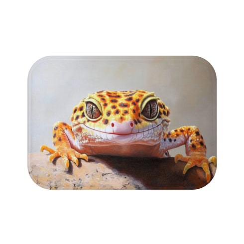 "Leopard Gecko Cute Painting Bath Mat"