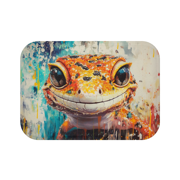 "Leopard Gecko Painting Bath Mat"