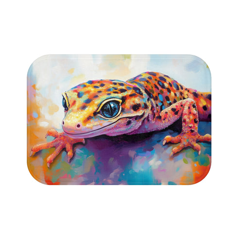 "Leopard Gecko Paradise Bath Mat"