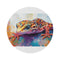 "Leopard Gecko Round Rug: Adorable Wildlife Painting"