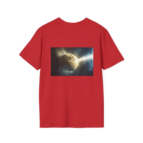 Light Beam Piercing Moon T-Shirt