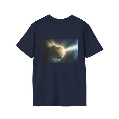 Light Beam Piercing Moon T-Shirt