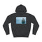 Lighthouse on Floating Rock Graphic Unisex College Hoodie - Jet Black Front