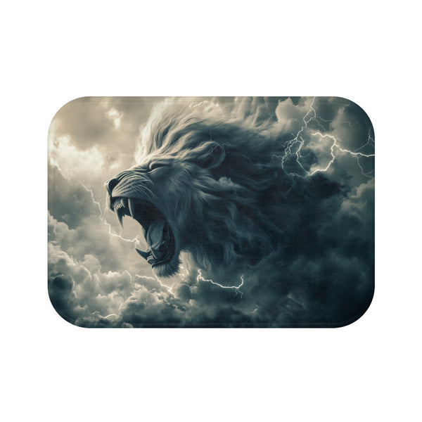 "Lightning Lion Cloud Bath Mat"