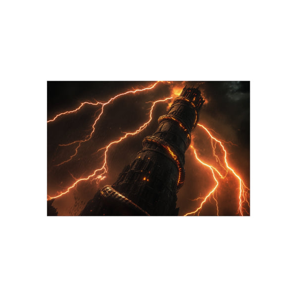 Lightning Serpents Encircle Tower Poster