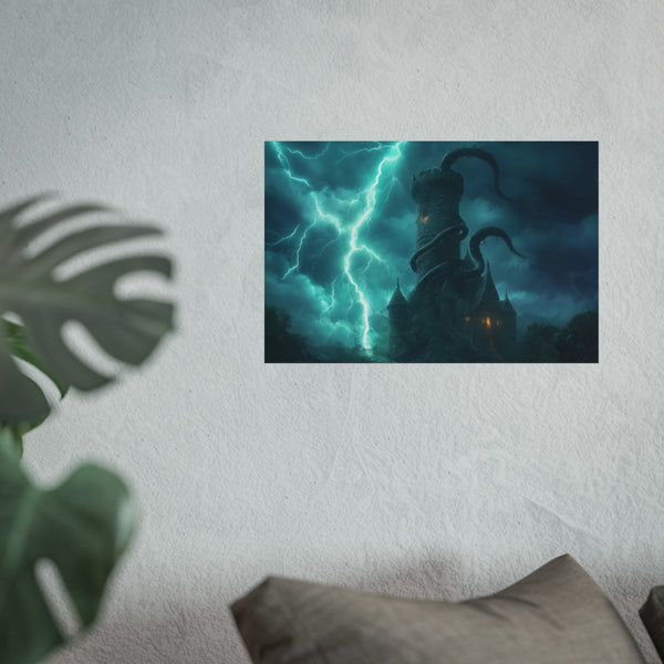 Lightning Serpents Surround Mystical Tower