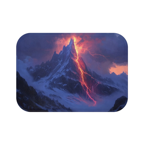 Lightning Split Mountain Bath Mat