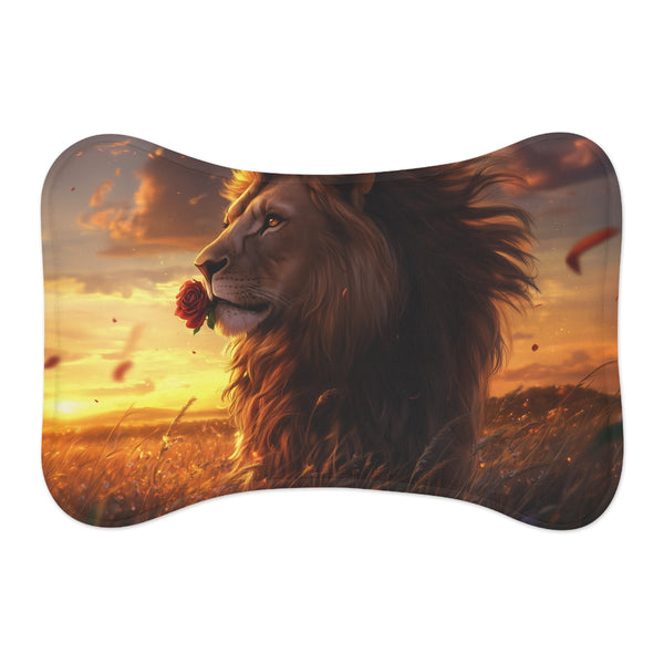 "Lion King Pet Mat: Regal Comfort for Your Furry Friend"