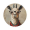 "Llama Hipster Rug: Glasses Chic"