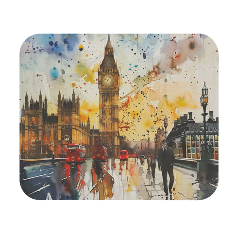London Skyline Watercolor Mouse Pad