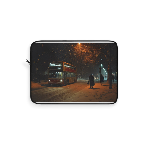 London Snow Night Laptop Sleeve: Sleek & Stylish Protection
