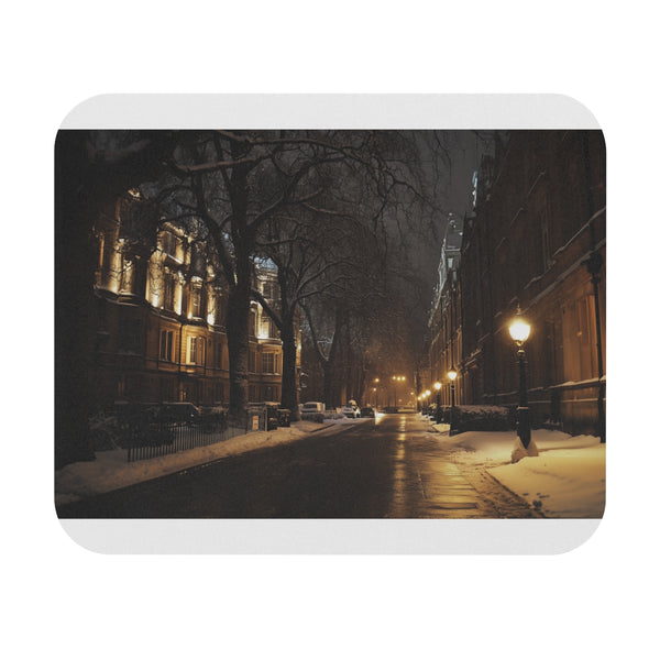 London Snow Night Mouse Pad