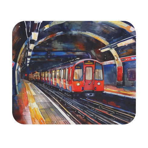 London Underground Watercolor Mouse Pad