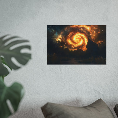 Lost Shrine Landscape with Galaxy