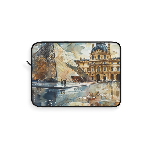 Louvre Paris Watercolor Laptop Sleeve