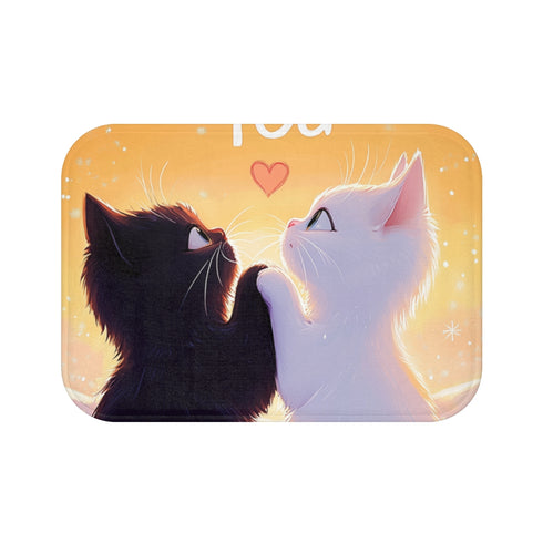 "Love Cats Duo Bath Mat"