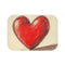 "Love Heart Leaf Bath Mat"