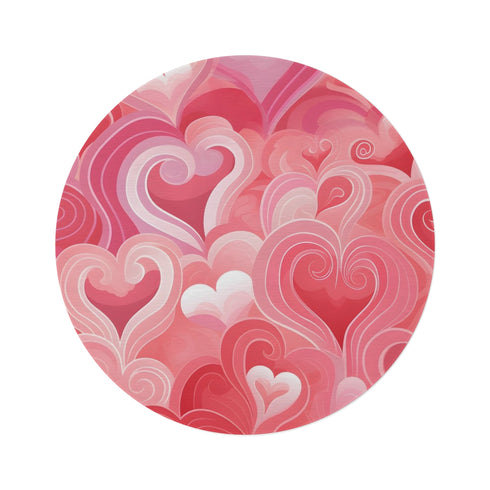 "Love Lines Round Rug"