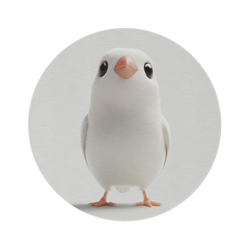 "Lovebird Angle Round Rug: Eye-Catching"
