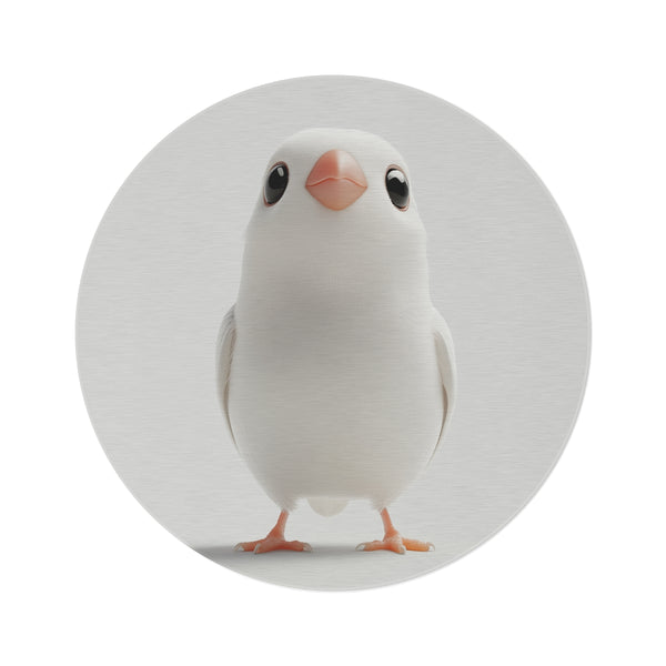 "Lovebird Angle Round Rug: Eye-Catching"