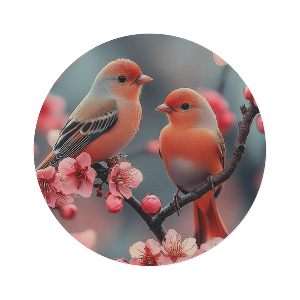 "Lovebird Paradise Round Rug"